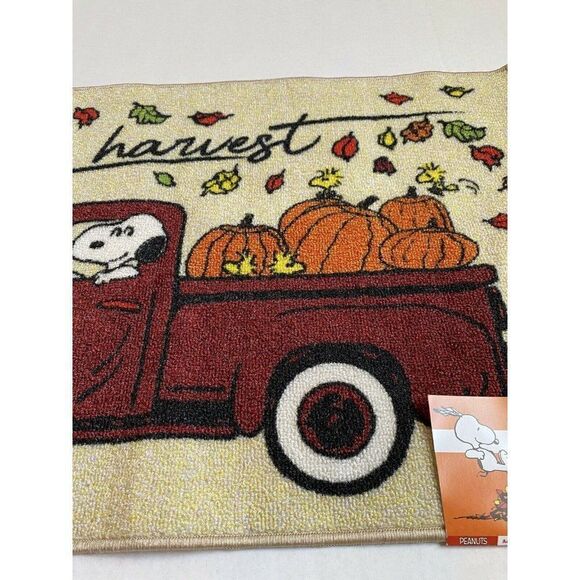Peanuts Fall Accent Rug Snoopy & Woodstock Happy - Picture 5 of 7